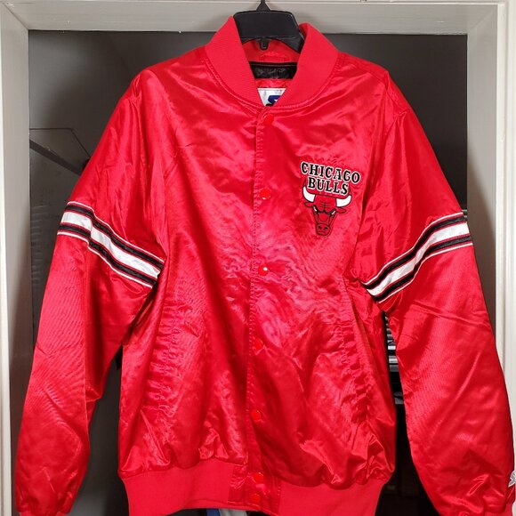 CHICAGO BULLS STARTER BUTTON UP JACKET XX-LARGE